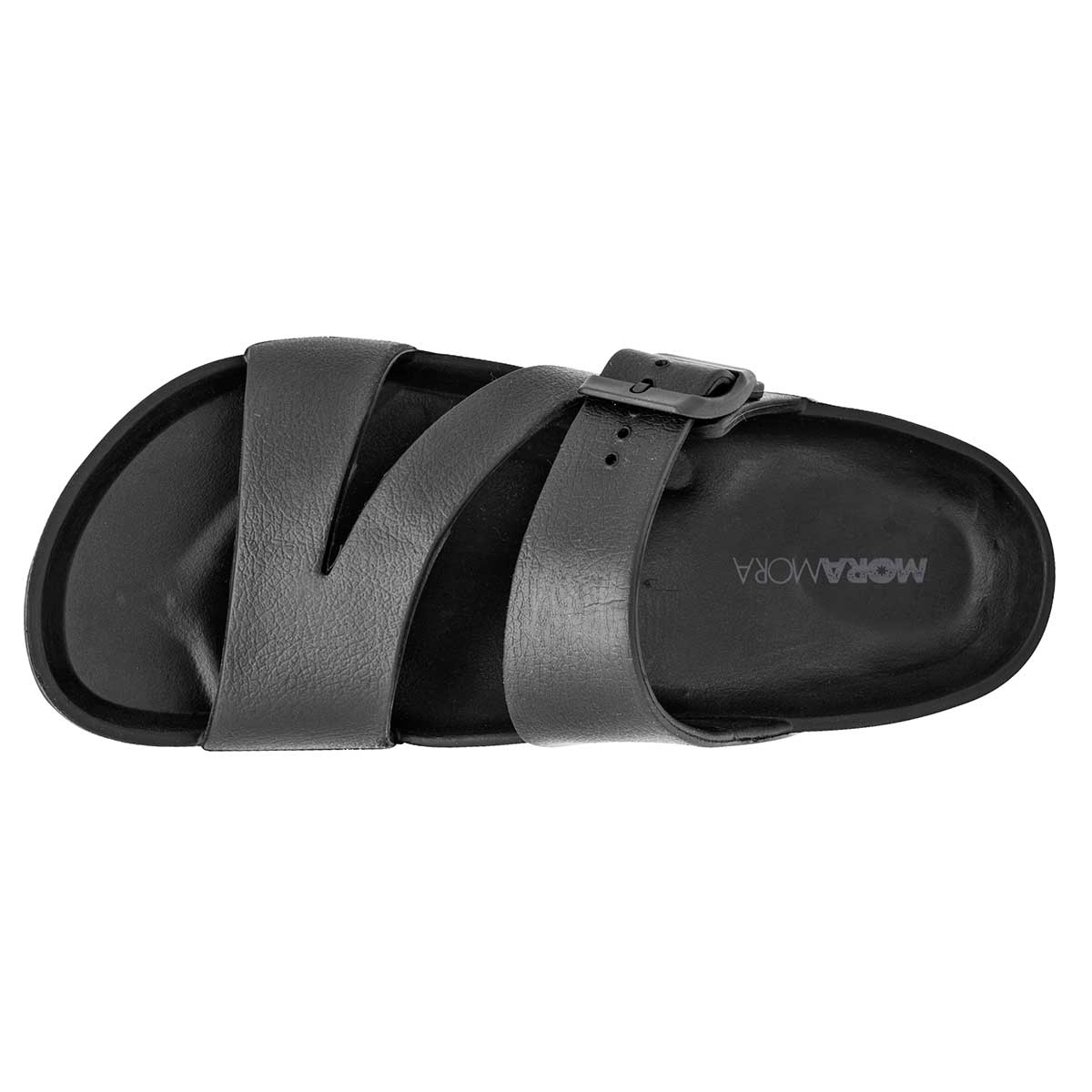 Sandalia Playera Moramora 182wm501 Para Mujer Color Negro