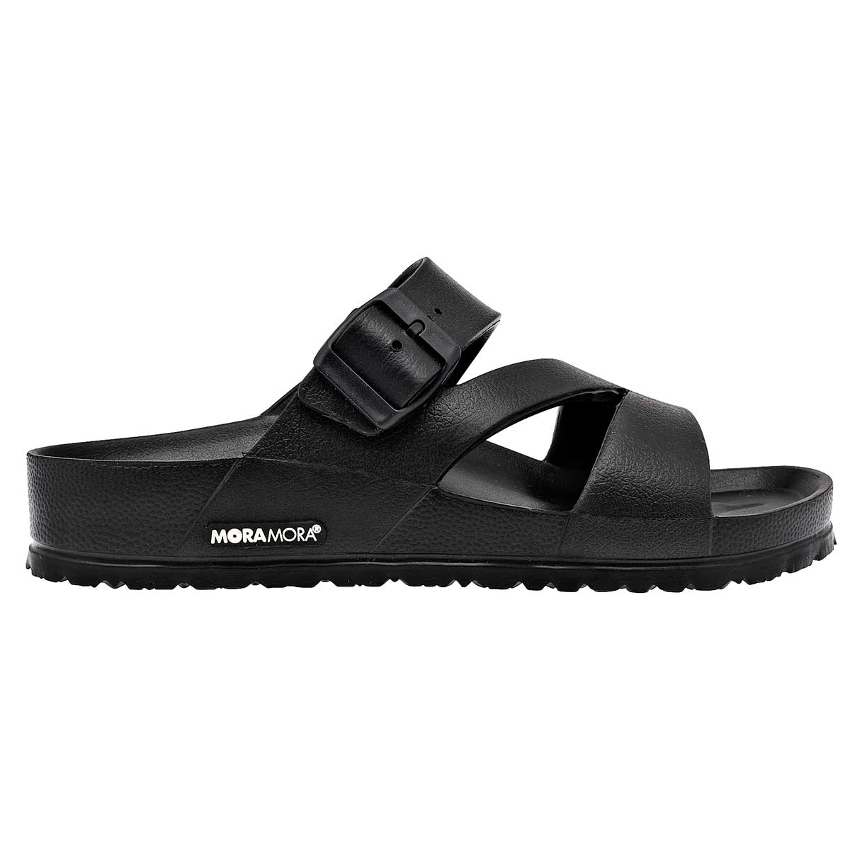 Sandalia Playera Moramora 182wm501 Para Mujer Color Negro