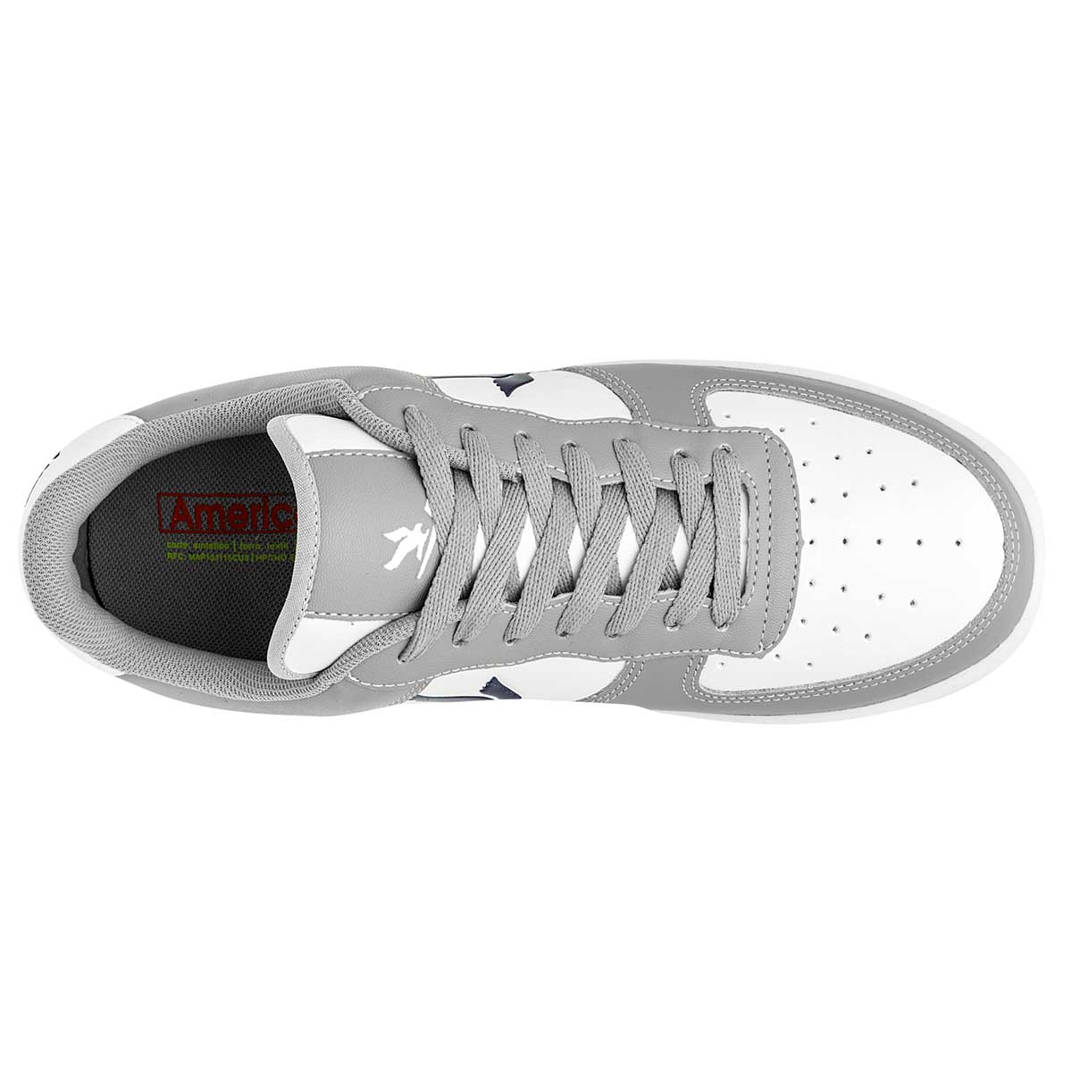 TENIS URBANO HOMBRE AMERICAN FIRE PA090 GRIS BLANCO