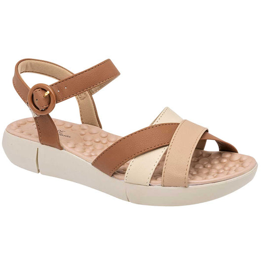 Sandalia Con Hebilla Modare 7142124 Mujer Color Camel