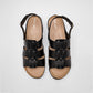 Sandalia Con Hebilla Mora Confort 1363060 Mujer Col Negro