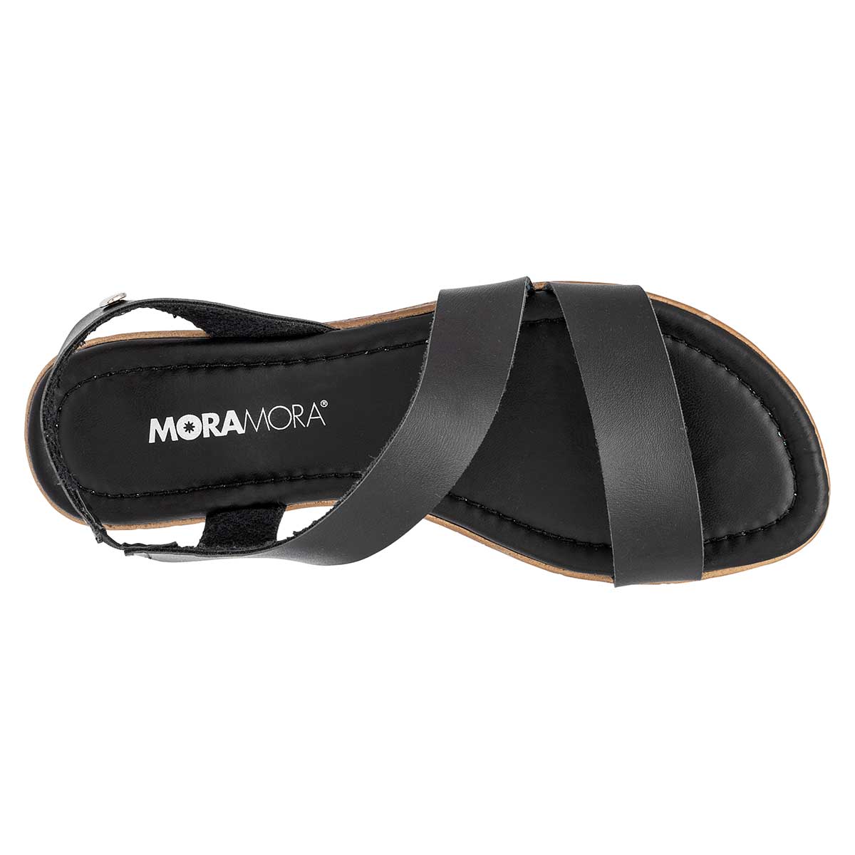 Sandalia De Tirillas Moramora 145800 Mujer Color Negro