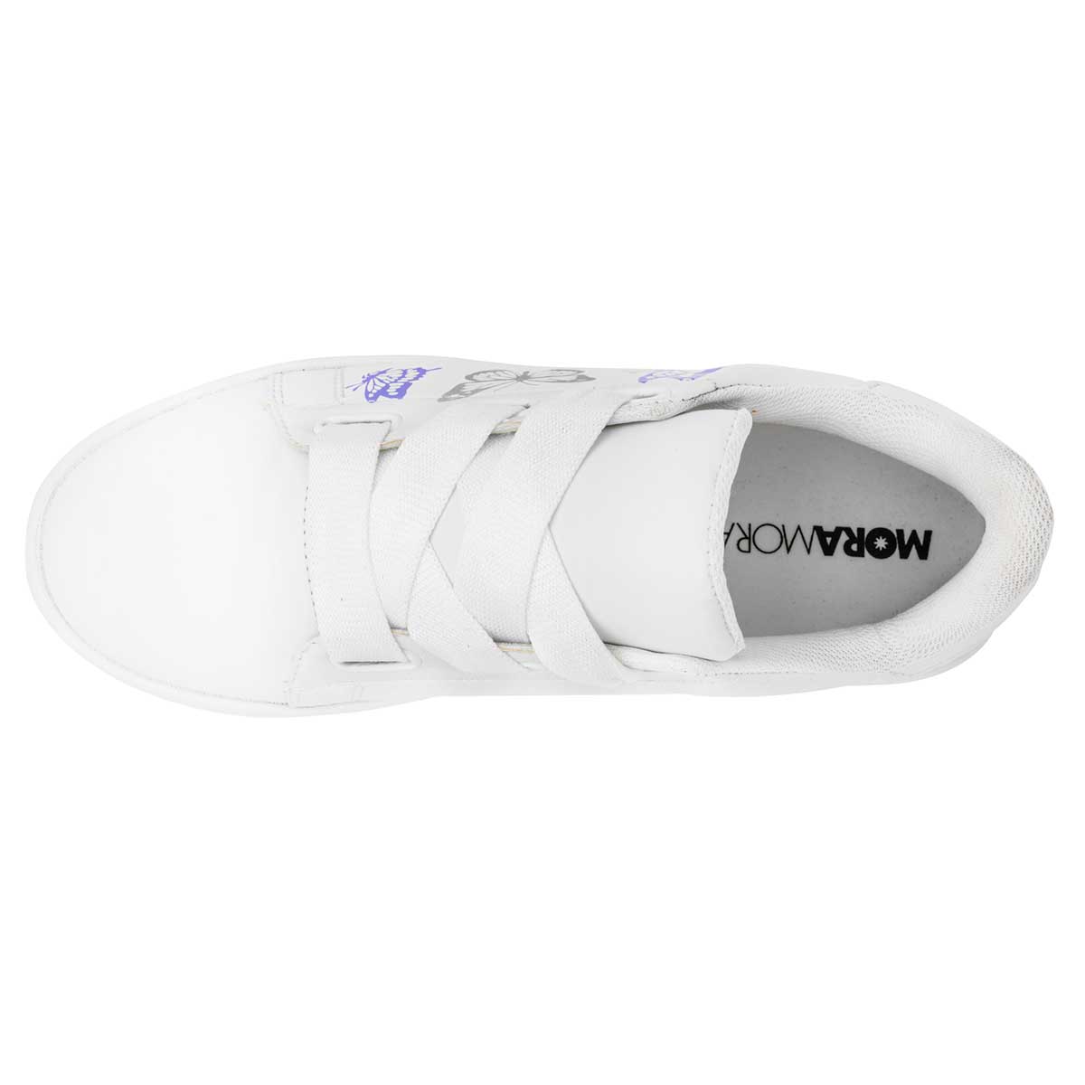 TENIS URBANO MUJER MORAMORA ARACELI BLANCO LILA GRIS