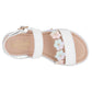 Sandalia Con Flores Dmonas 1053 Para Niña Color Blanco