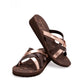 SANDALIA MUJER SIDELETAS MIRNA CAFE ORO ROSA