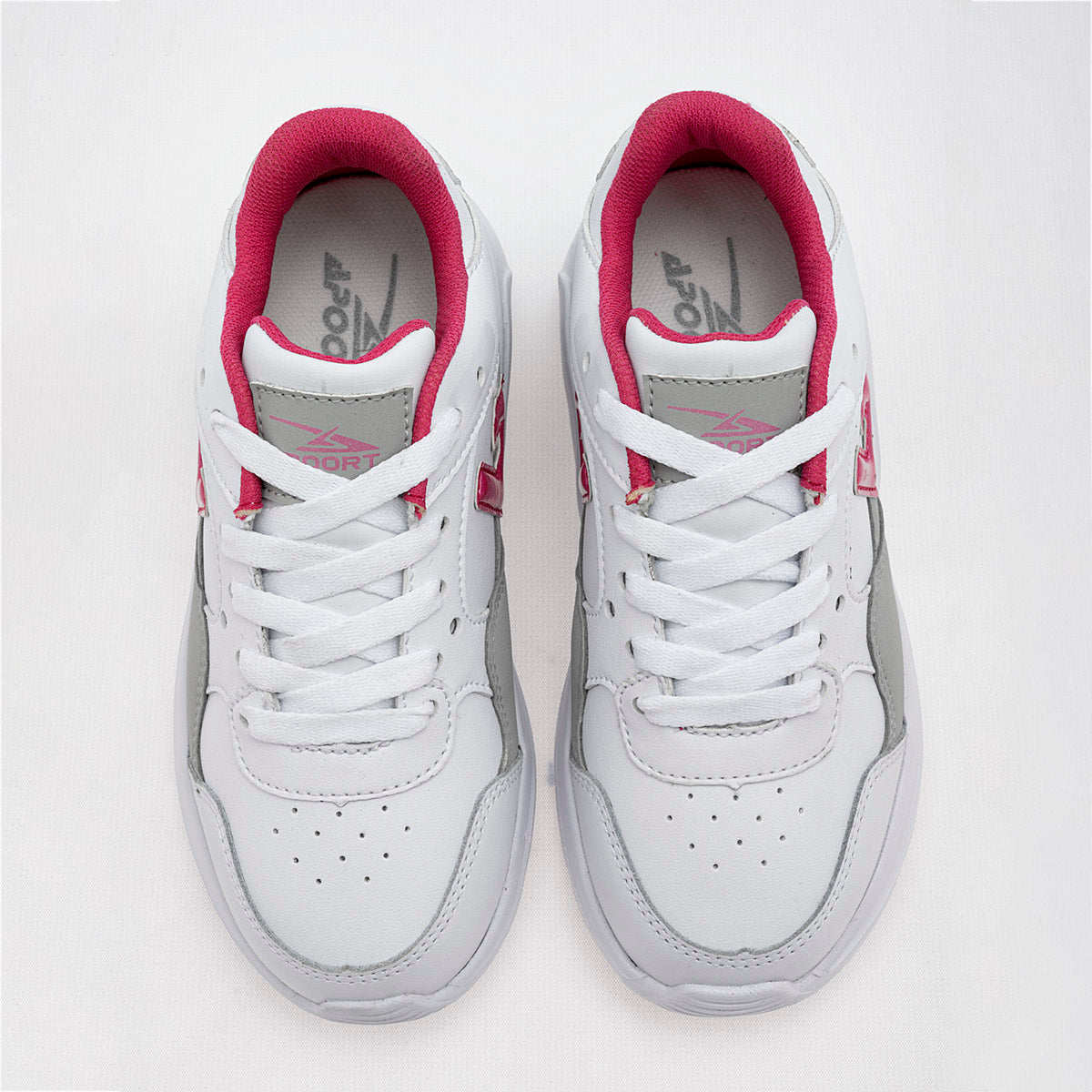 TENIS DEPORTIVO NIÑA APOORT A5012 BLANCO GRIS FIUSHA