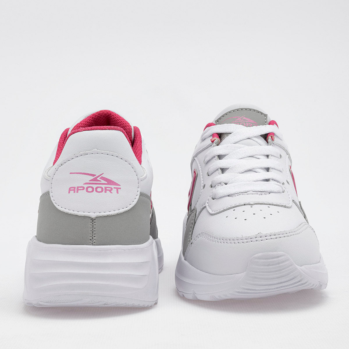 TENIS DEPORTIVO NIÑA APOORT A5012 BLANCO GRIS FIUSHA