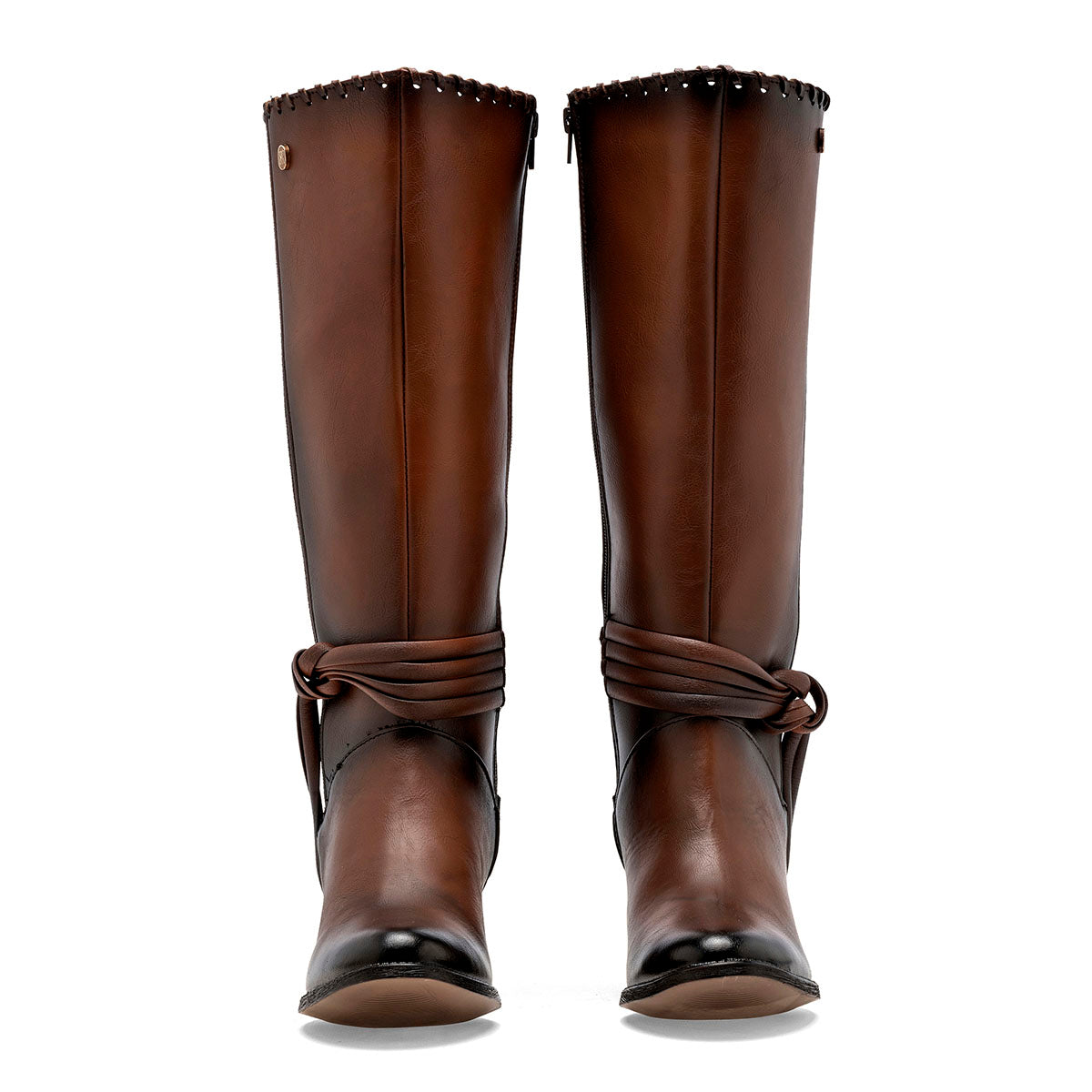 Bota para Mujer marca Moramora Café Tacon 6cm Tubo 36cm