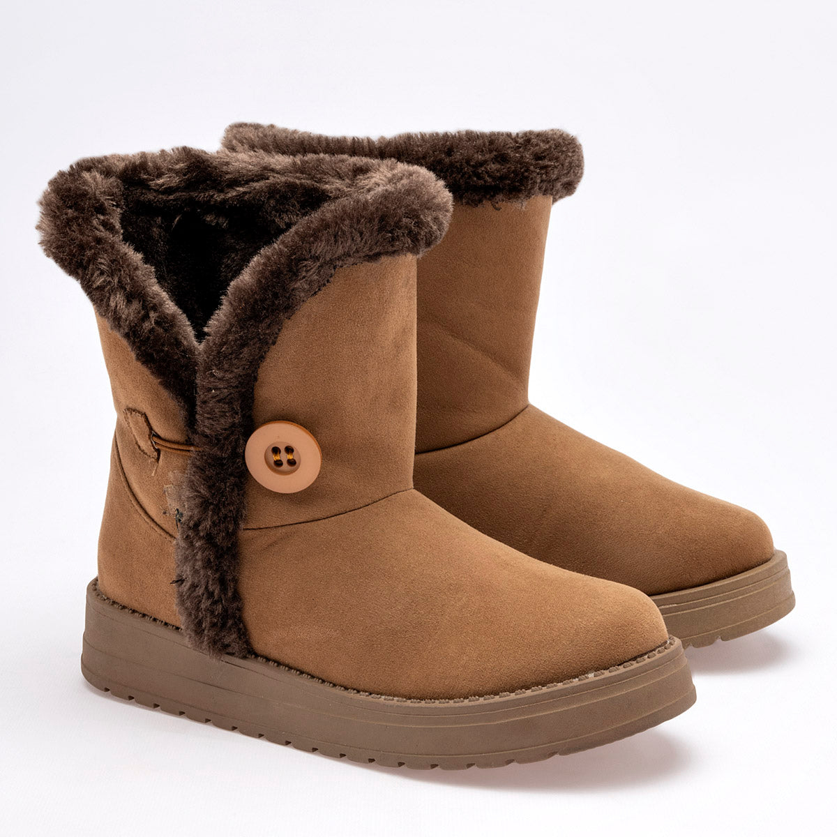 Bota Casual Rojo Cereza Mujer 7018 Camel Tubo 17 Cm