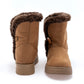 Bota Casual Rojo Cereza Mujer 7018 Camel Tubo 17 Cm