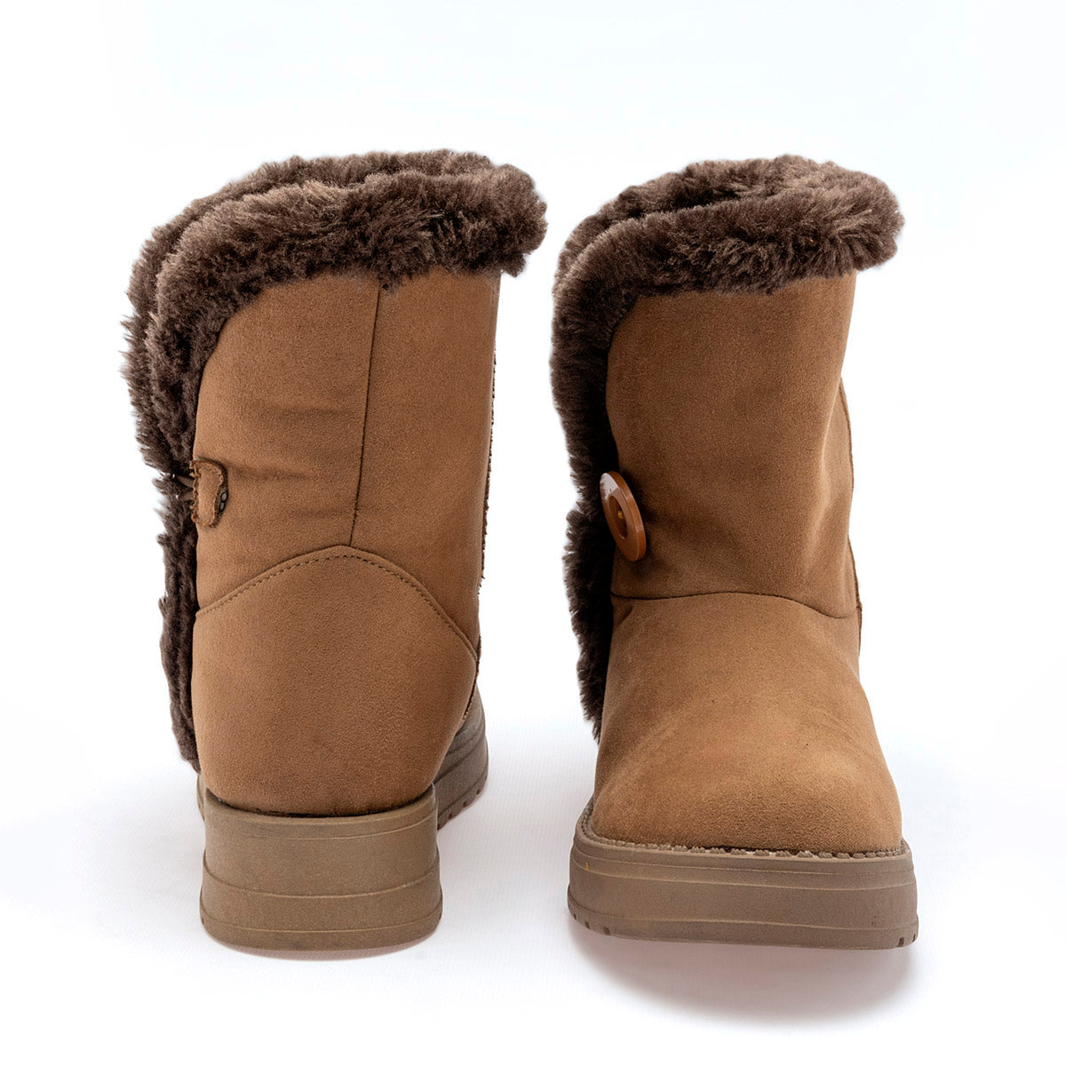 Bota Casual Rojo Cereza Mujer 7018 Camel Tubo 17 Cm