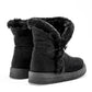 Bota Casual Rojo Cereza Mujer 7018 Negro Tubo 17 Cm