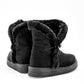 Bota Casual Rojo Cereza Mujer 7018 Negro Tubo 17 Cm