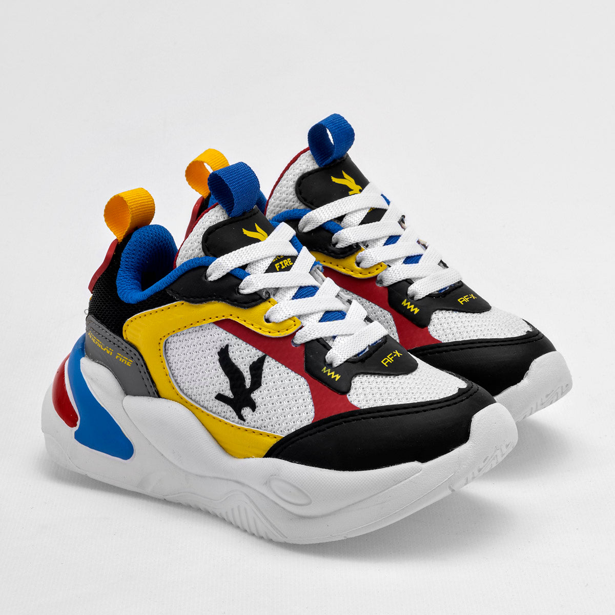 TENIS NIÑO URBANO AMERICAN FIRE A69 BLANCO MULTICOLOR