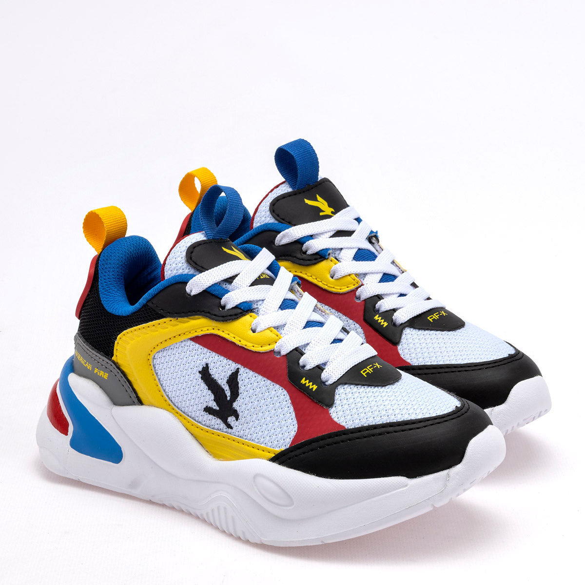 TENIS NIÑO URBANO AMERICAN FIRE A69 BLANCO MULTICOLOR