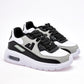TENIS NIÑO DEPORTIVO APOORT A5013 BLANCO NEGRO GRIS