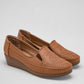 Plataforma Cerrada Rumores 1970 Para Mujer Color Camel