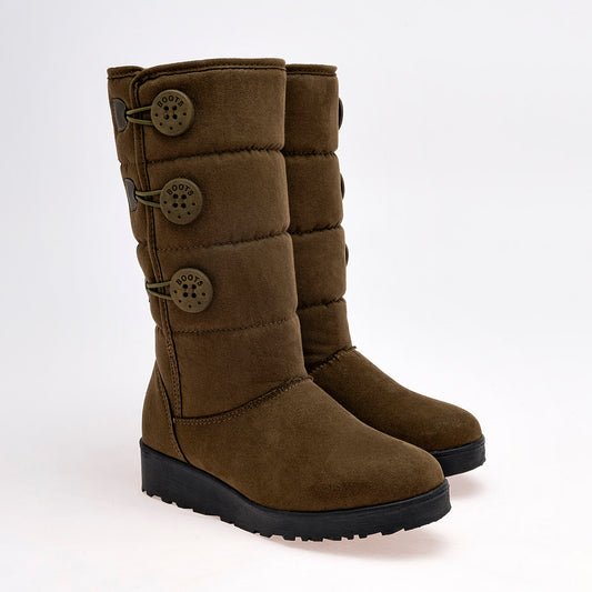 Bota Invernal Valeria Star Mujer 6018 Olivo Tubo 27cm