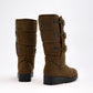 Bota Invernal Valeria Star Mujer 6018 Olivo Tubo 27cm