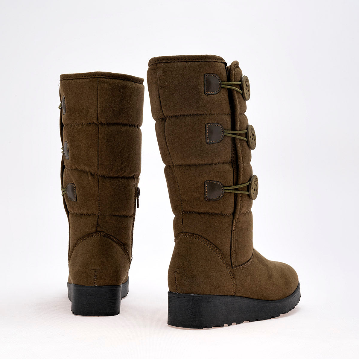 Bota Invernal Valeria Star Mujer 6018 Olivo Tubo 27cm