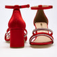 Zapatilla Con Pulsera Moramora 1454616 Mujer Color Rojo