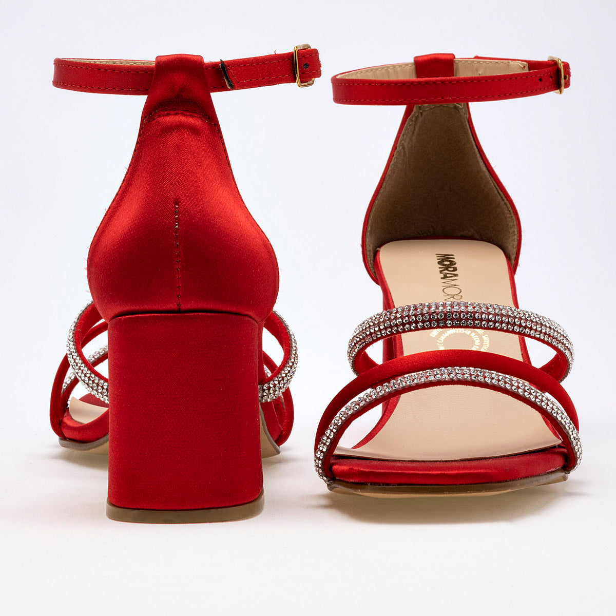 Zapatilla Con Pulsera Moramora 1454616 Mujer Color Rojo