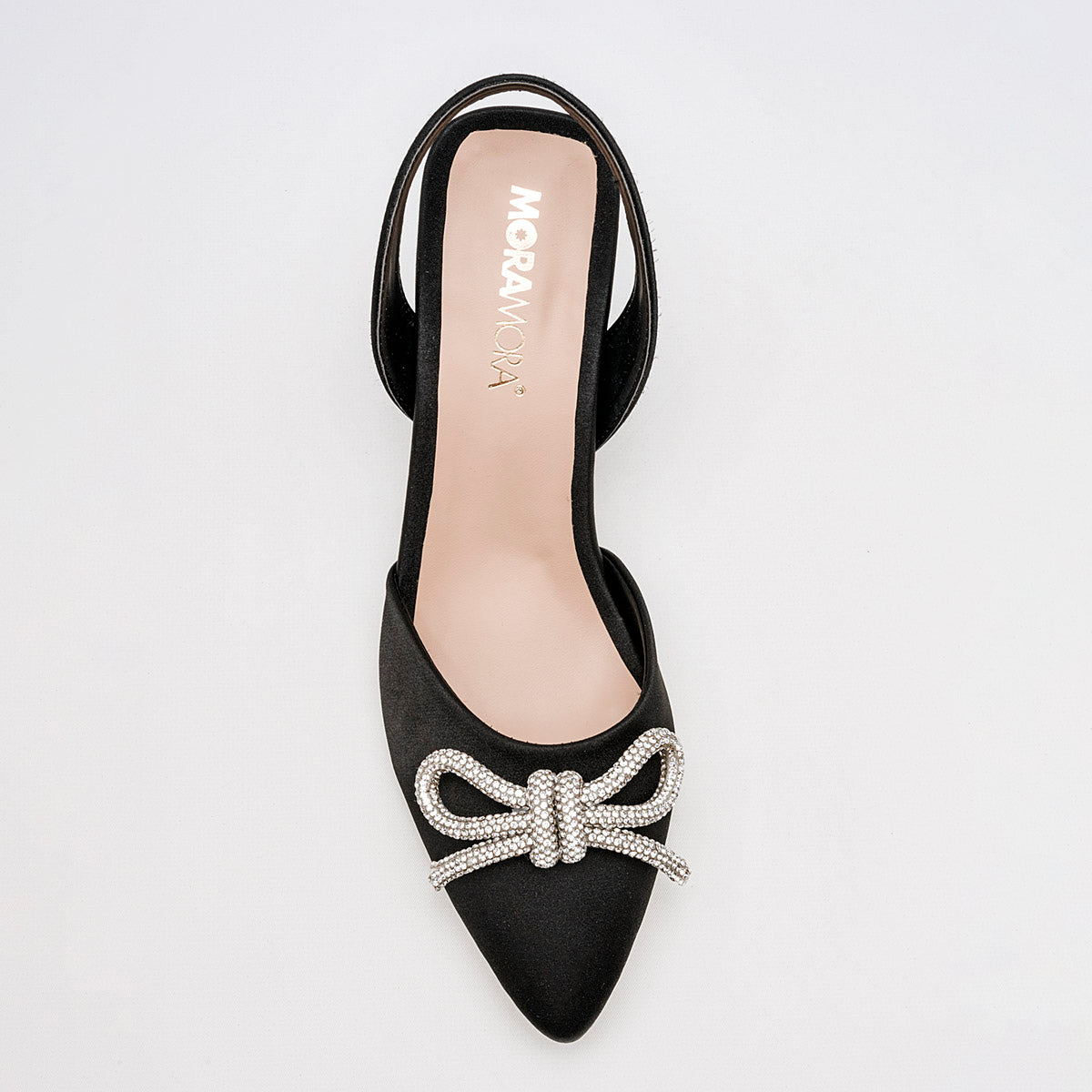 Zapatilla Tacon Piramide Mora 1954002 Mujer Color Negro