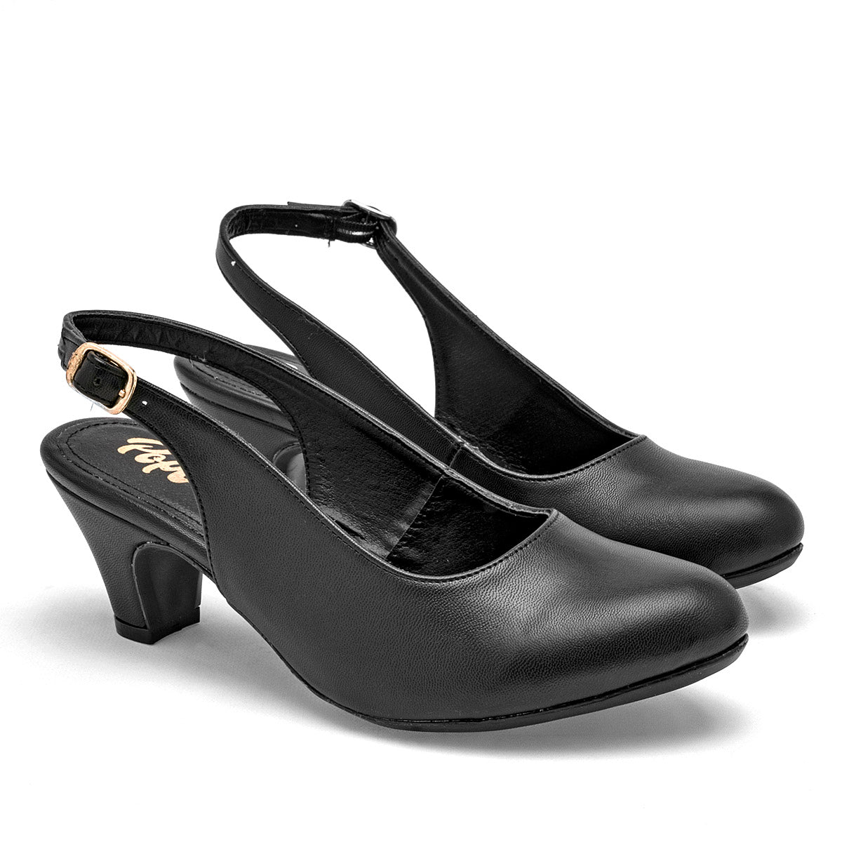 Zapatilla Tacon Cuadrado Poptops 2560 Mujer Color Negro