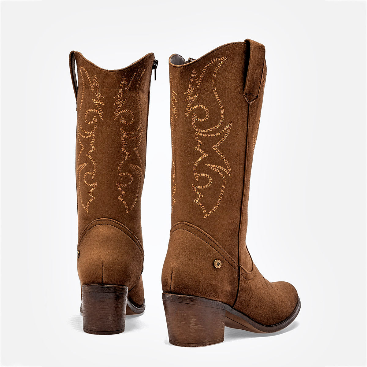 Botín tipo cowboy Mujer marca Moramora Café