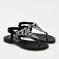 Sandalia Pata De Gallo Mora 1800400 Mujer Color Negro