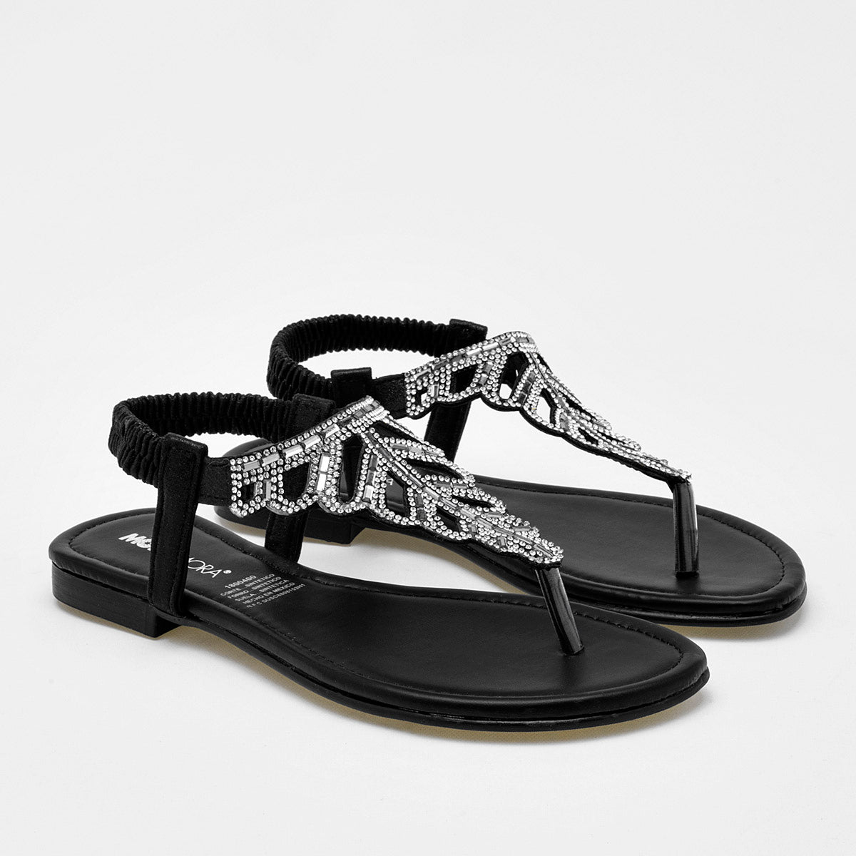 Sandalia Pata De Gallo Mora 1800400 Mujer Color Negro