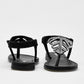 Sandalia Pata De Gallo Mora 1800400 Mujer Color Negro