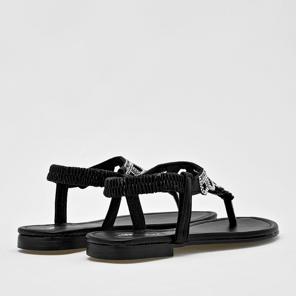 Sandalia Pata De Gallo Mora 1800400 Mujer Color Negro