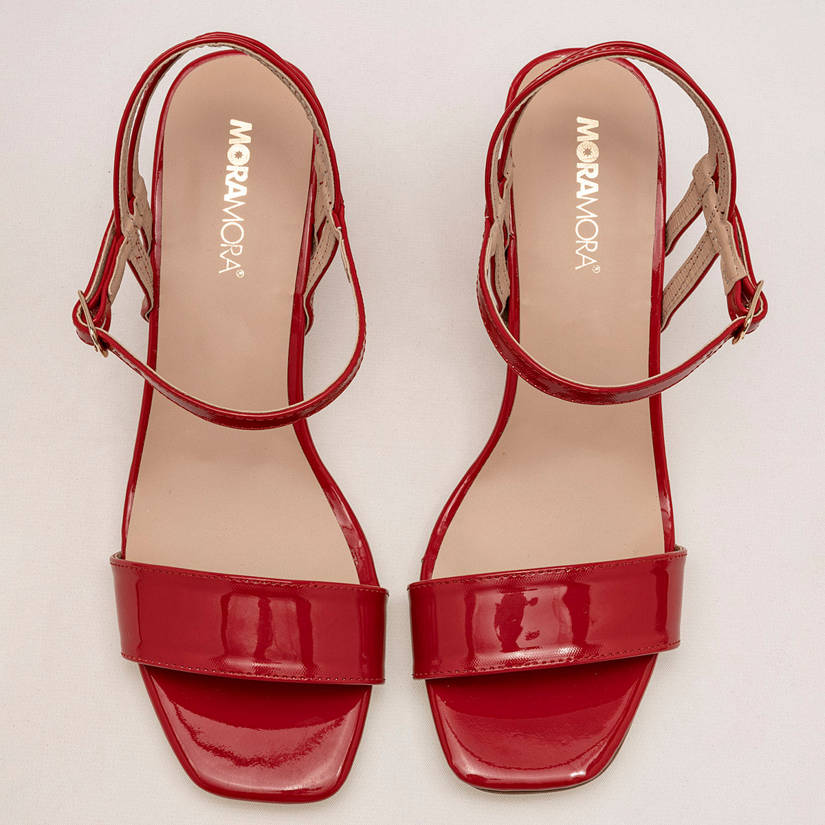 ZAPATILLA MUJER MORAMORA EUNICE ROJO CHAROL