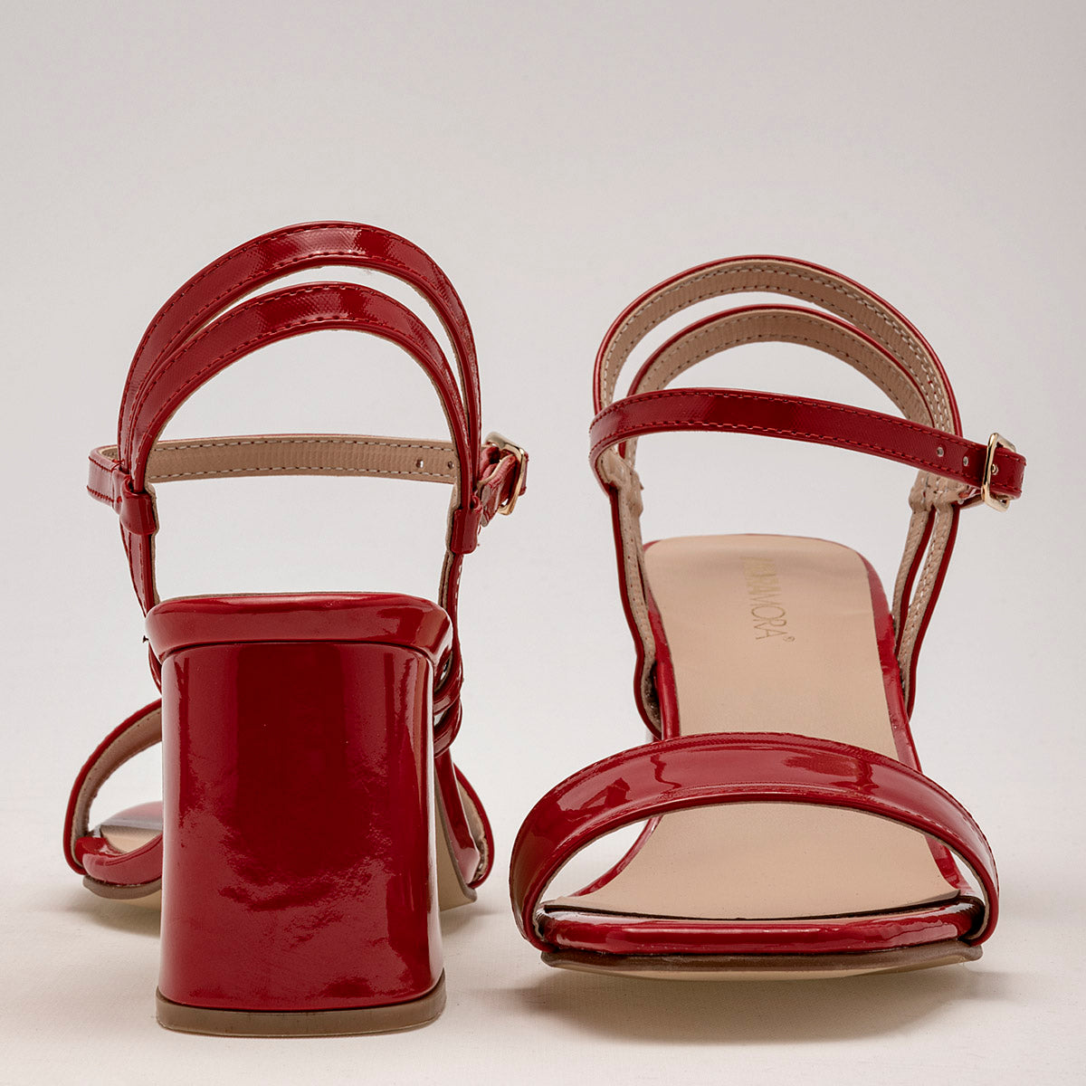 ZAPATILLA MUJER MORAMORA EUNICE ROJO CHAROL