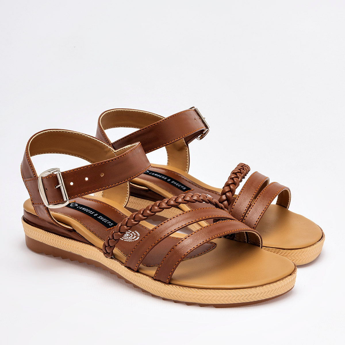 Sandalia Lambers & Sheeps 473 Para Mujer Color Cafe