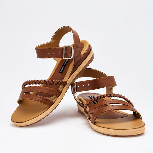 Sandalia Lambers & Sheeps 473 Para Mujer Color Cafe