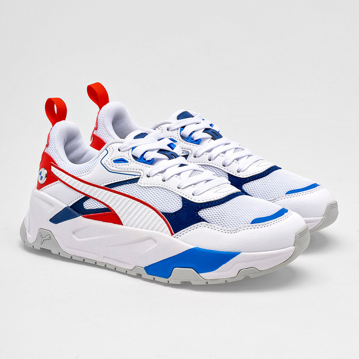 TENIS DEPORTIVO JOVEN PUMA BMW MMS Trinity Jr BLANCO REY ROJO