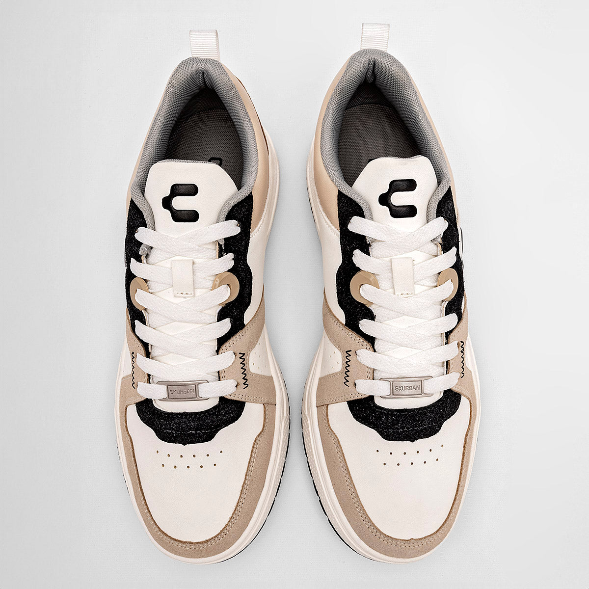 TENIS URBANO JUVENIL CHARLY 1086733004 BLANCO BEIGE NEGRO