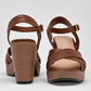 Sandalia Cruzada Dcristian 4028 Para Mujer Color Cafe