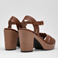 Sandalia Cruzada Dcristian 4028 Para Mujer Color Cafe
