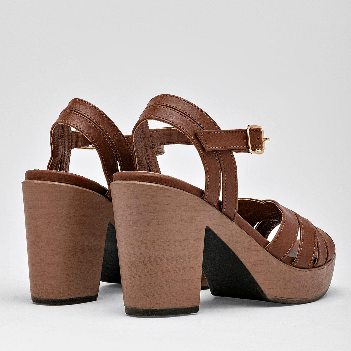 Sandalia Cruzada Dcristian 4028 Para Mujer Color Cafe