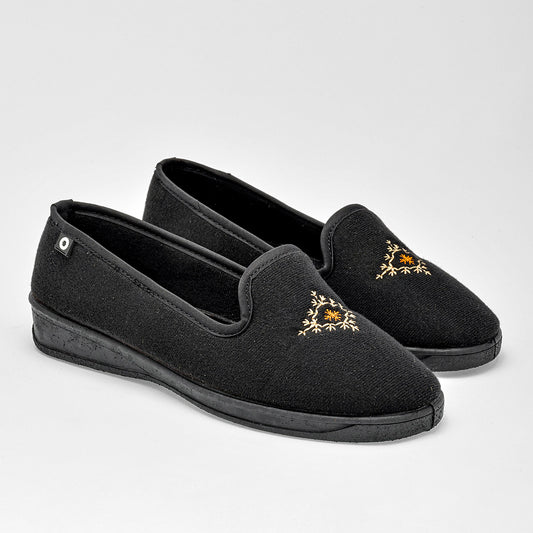 PANTUFLA MUJER MORA CONFORT TABATA NEGRO