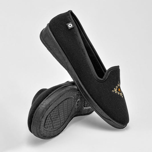 PANTUFLA MUJER MORA CONFORT TABATA NEGRO