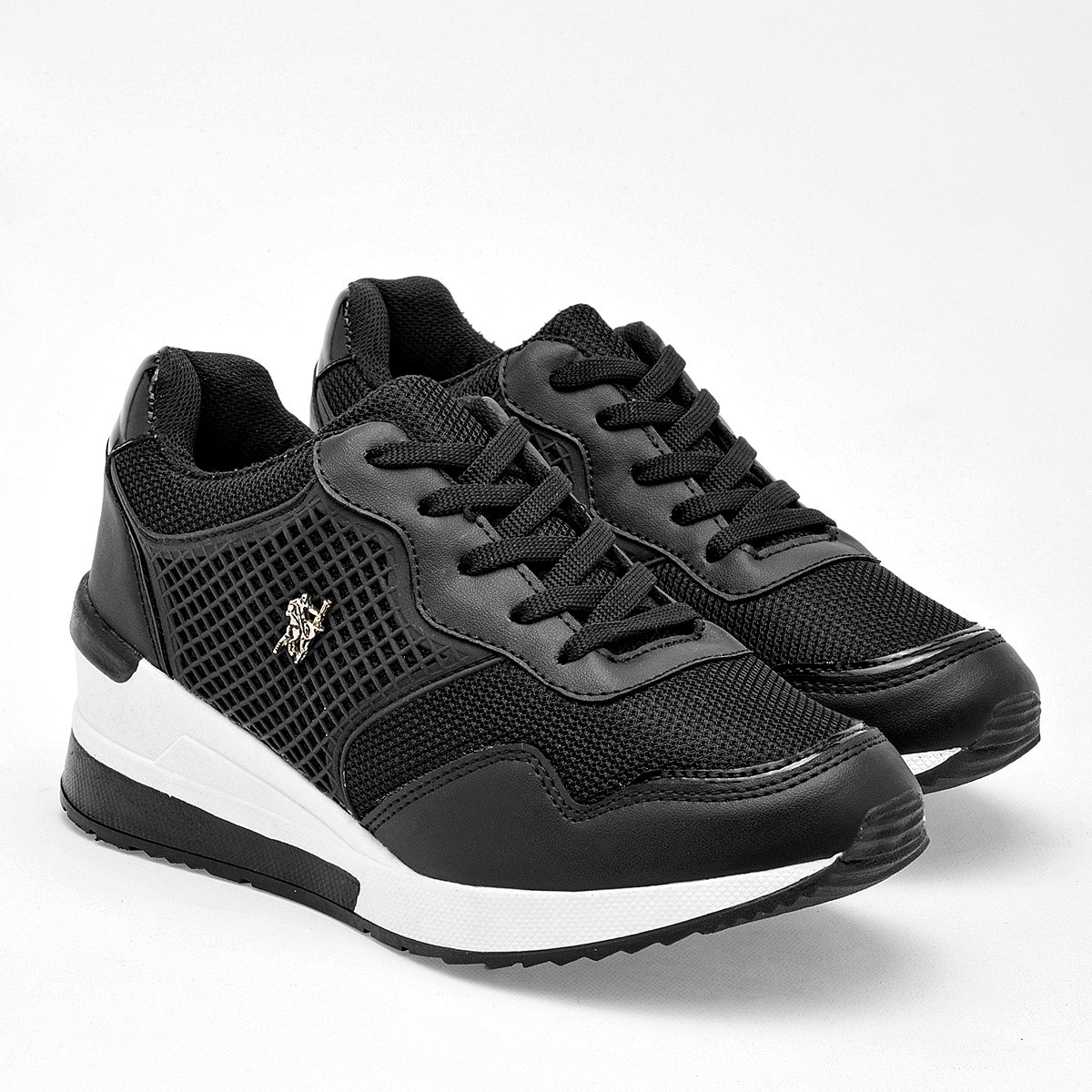 TENIS URBANO MUJER AMERICAN POLO BCL 2595 NEGRO