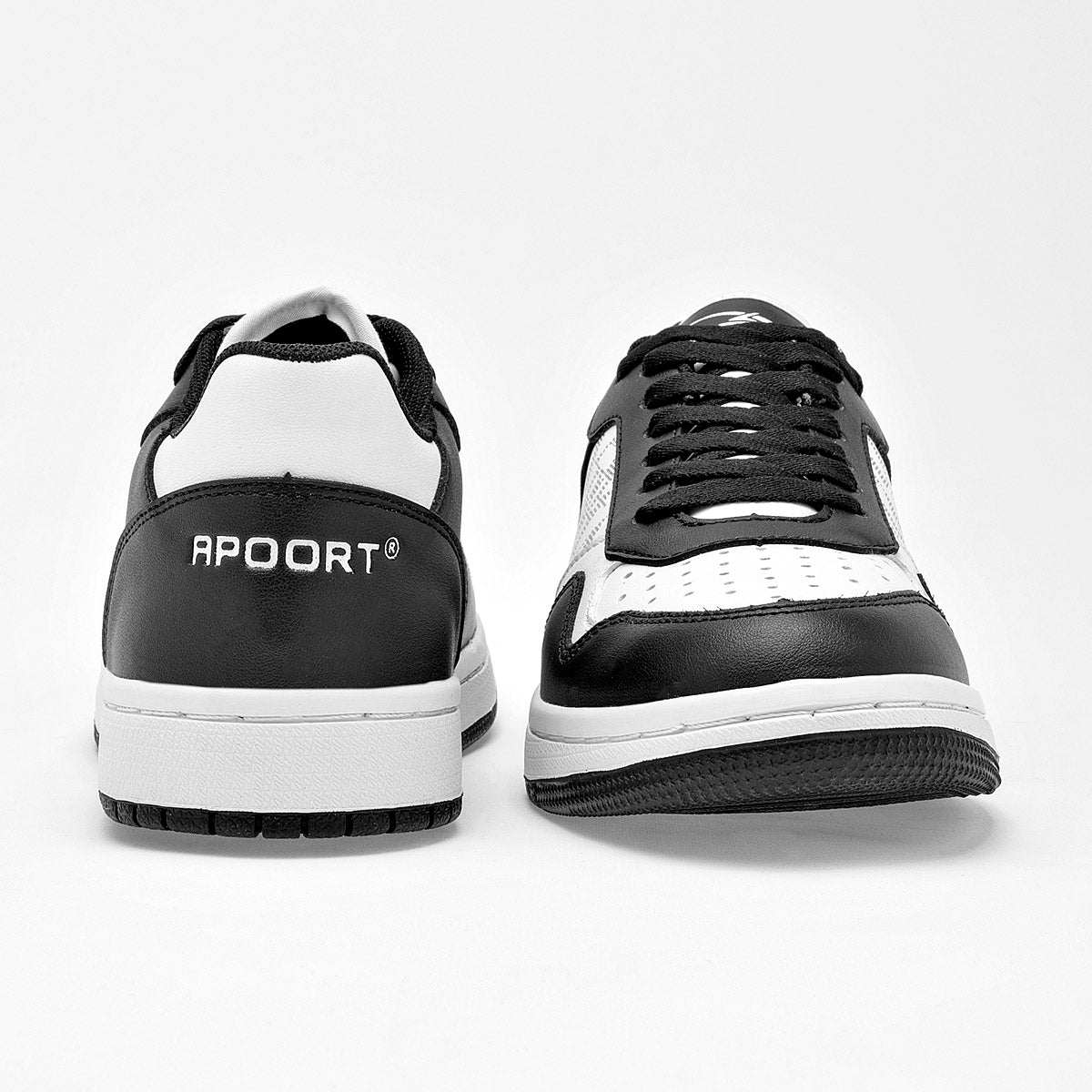TENIS URBANO JUVENIL APOORT A5014 BLANCO NEGRO