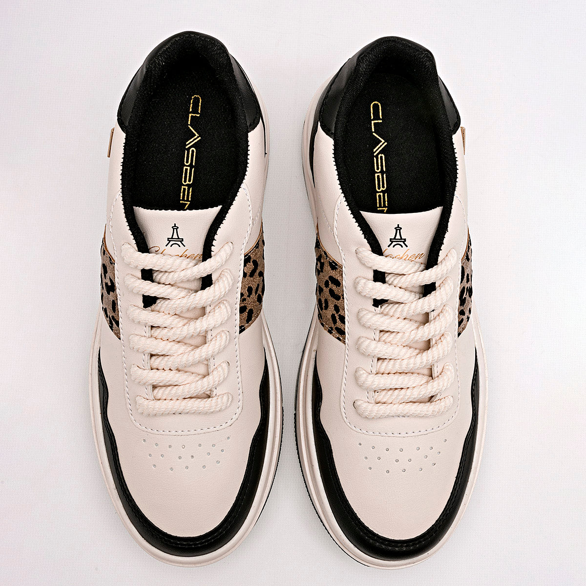 TENIS URBANO MUJER CLASBEN MISMO LATTE NEGRO CAMEL