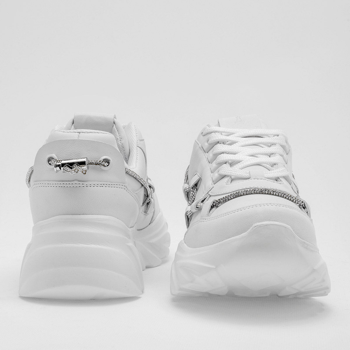 TENIS URBANO MUJER CLASBEN SWAROVSKY BLANCO