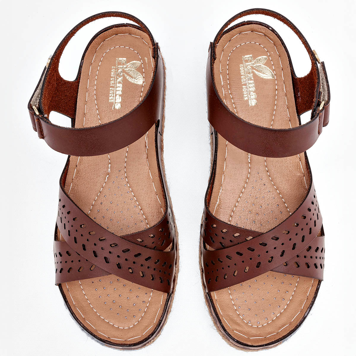 Sandalia Flexmas 708 Para Mujer Color Cafe