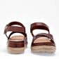 Sandalia Flexmas 708 Para Mujer Color Cafe